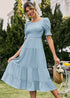 Boho Light Blue Midi Dress